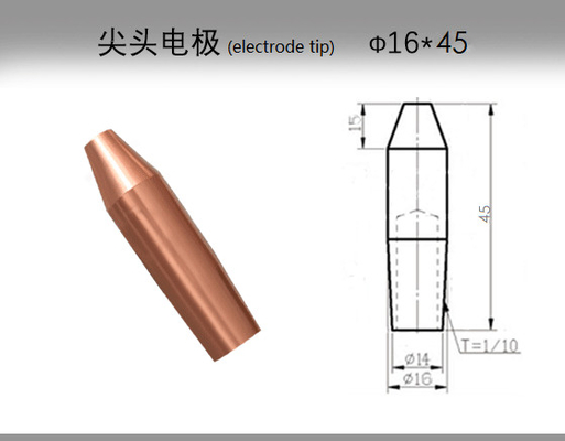 Good price Brass Copper Spot Welding Electrode Tips For Spot Welder Machine online