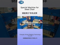 Saldatura della sedia in acciaio tramite saldatrice personalizzata