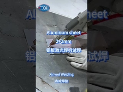 Saldatura di piastre di alluminio da 2+2 mm con saldatore laser