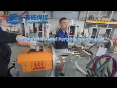 Saldatura di tubi galvanizzati da 2+2 mm con saldatore a punto sospeso