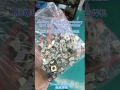 Welding M8 nuts with medium frequency stationary spot welding machine