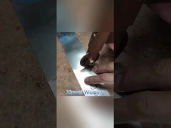 Welding stainless steel thin sheet with roll welding gun