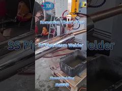 Welding stainless steel pipe with seam welding machine