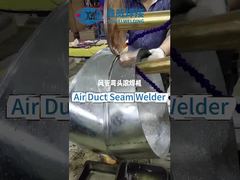 Welding galvanized air duct with seam welding machine