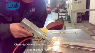 Wedling the 6mm stainless steel sheet with the laser welder machine
