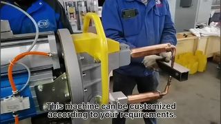 Saldatura di tubi rettangolari in acciaio con saldatrice a punti sospesa